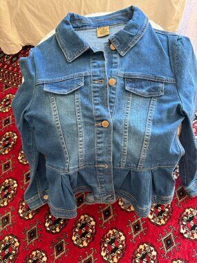 Nina Rossi Denim Peplum Jacket